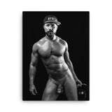 Kettlebell Trainer – Homoerotic Photo Print on Canvas
