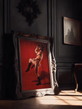 Red, Black, and Daring – Cocky Cowboy – Homoerotic Art Print
