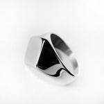 Silver Diamond Steel Ring