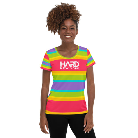 HARD NEW YORK PRIDE Women's Athletic T-shirt