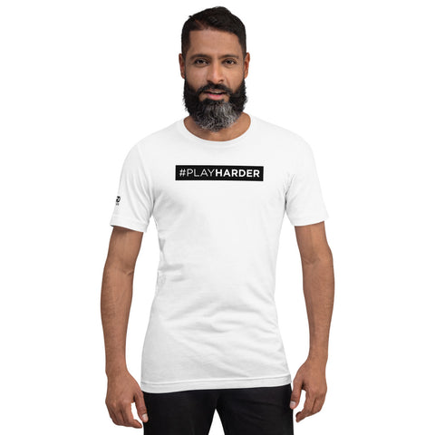HARD NEW YORK #PLayHarder White Unisex T-Shirt